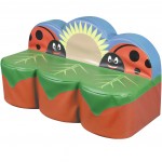 Canapea Giant Sofa Buburzele si Floarea Soarelui -LadyBug SunFlower cu 3 locuri SoftTouch - Inapoi la Naura - Back To Nature 